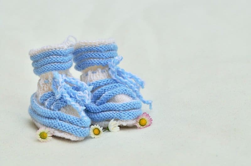 faire part de naissance original : chaussons